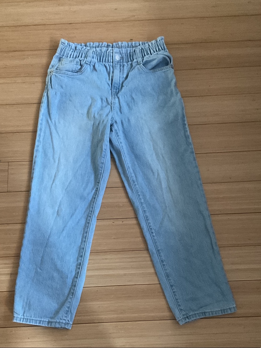 Cat & Jack Light Blue Relaxed Elastic-Waist Jeans